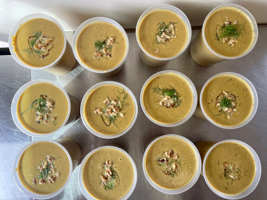 FENNEL WALNUT SOUP with LEEKS & TURMERIC