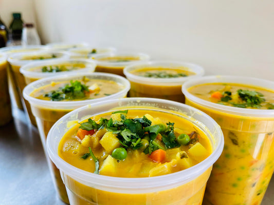 VEGETABLE CURRY w/ POTATO SOUP